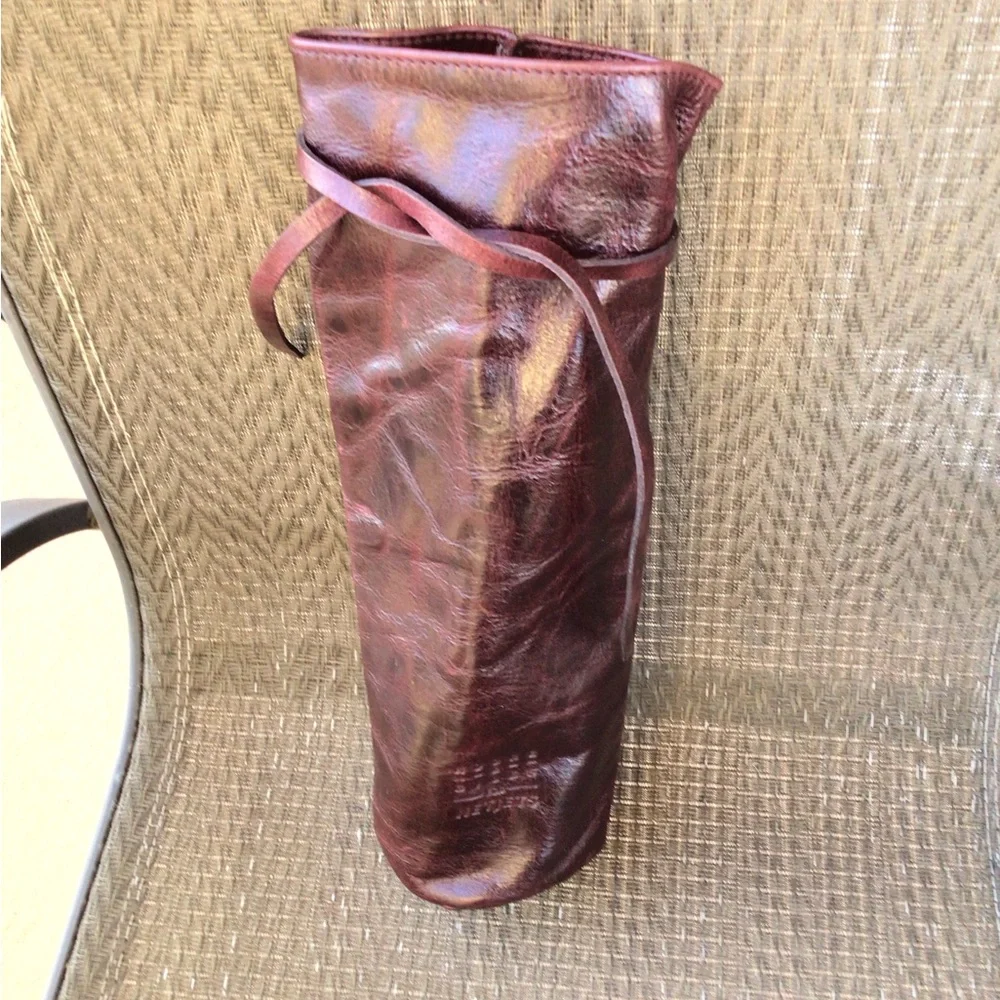 Moore & Giles Burgundy Leather Bottle Bag